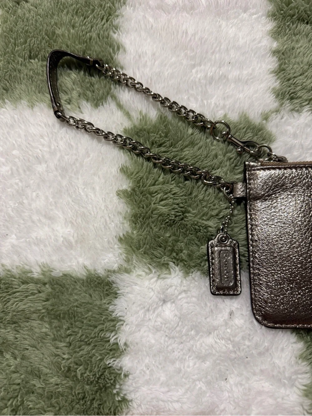 Coach wristlet metallic